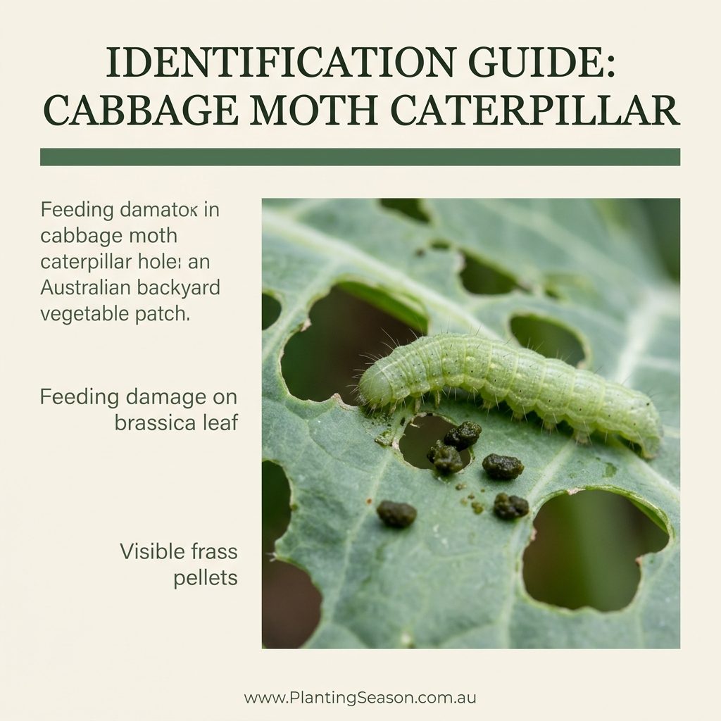 Caterpillar Cabbage Moth identification photo