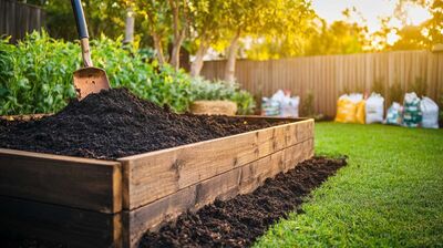 Timber raised garden bed