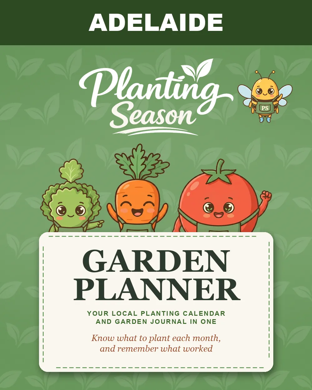 Cover of the Adelaide Garden Planner by Planting Season