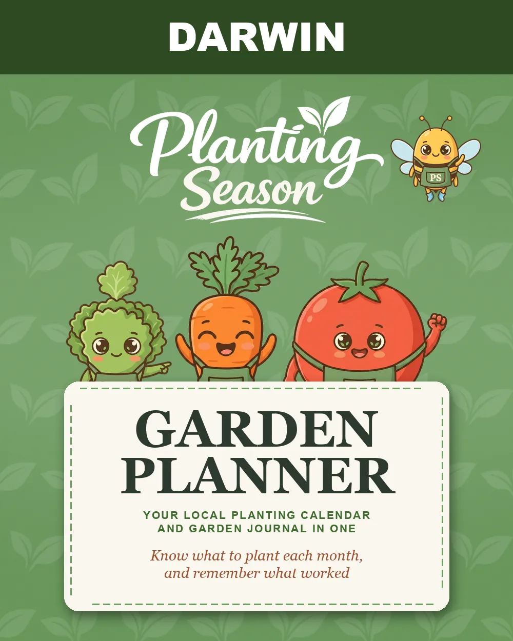 Cover of the Darwin Garden Planner by Planting Season