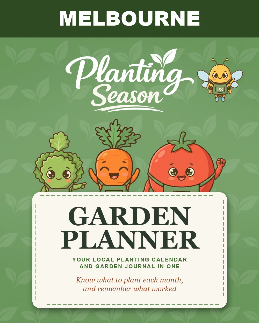 Cover of the Melbourne Garden Planner by Planting Season